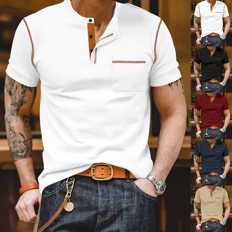 Men's Maroon Polo T-Shirt Short Sleeve 2026 — feature 5