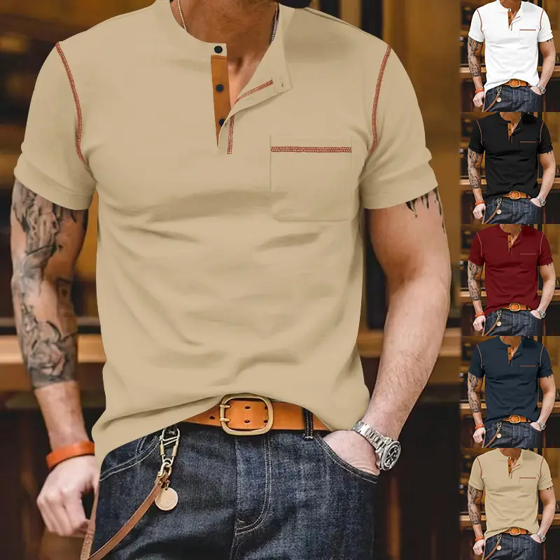 Men's Maroon Polo T-Shirt Short Sleeve 2026 — feature 7