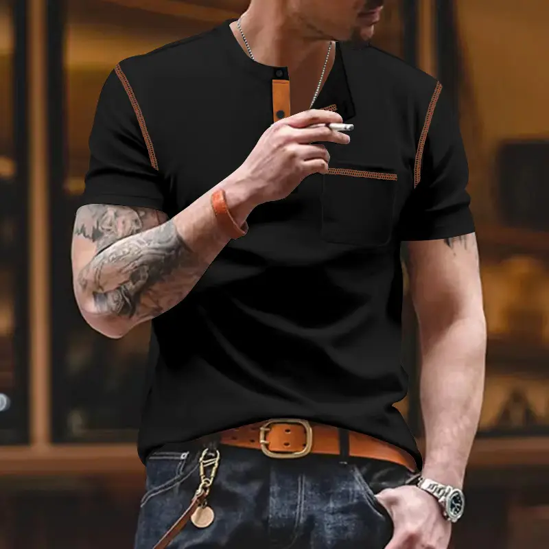 Men's Maroon Polo T-Shirt Short Sleeve 2026 — feature 8