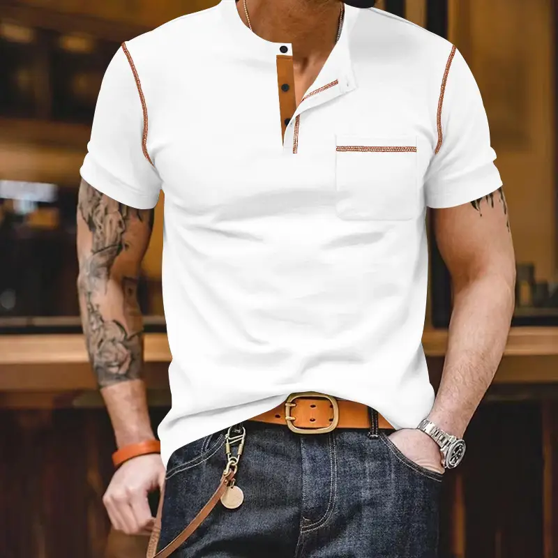 Men's Maroon Polo T-Shirt Short Sleeve 2026 - Image 3