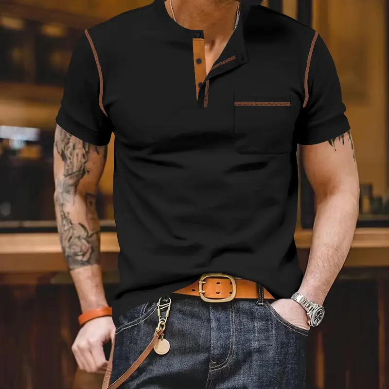 Men's Maroon Polo T-Shirt Short Sleeve 2026 - Image 4