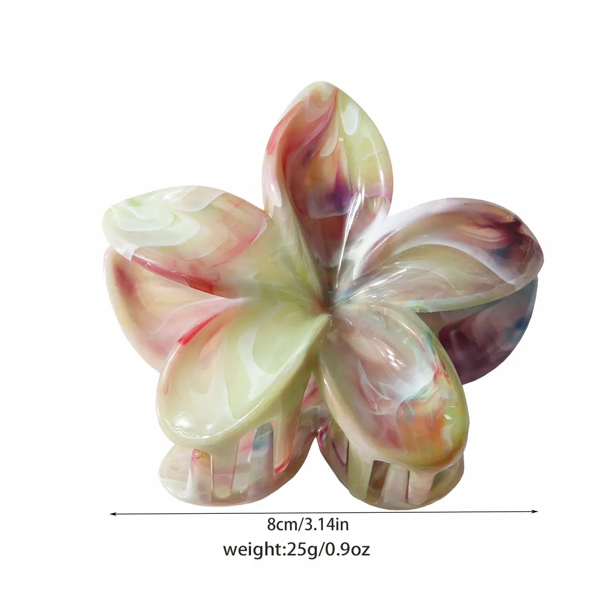 Marble Crown Flower Clip 8cm Two Color European American Petal Shark Clip - Image 11