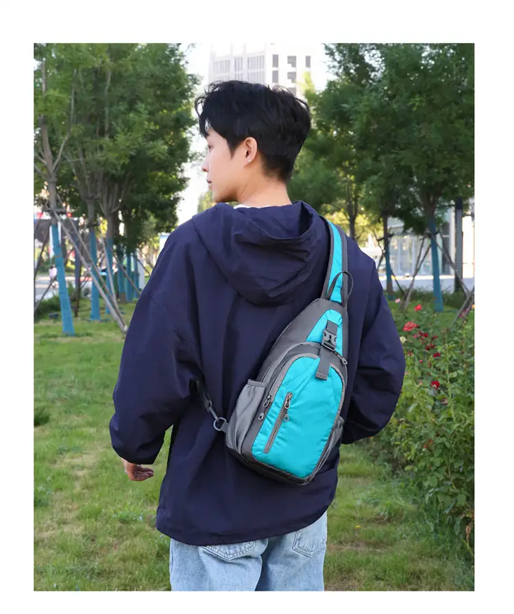Men's Grey Crossbody Sports Bag Large Capacity — feature 21