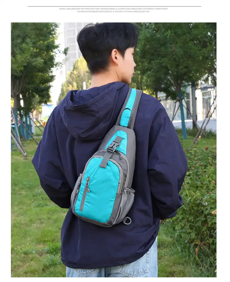 Men's Grey Crossbody Sports Bag Large Capacity — feature 22