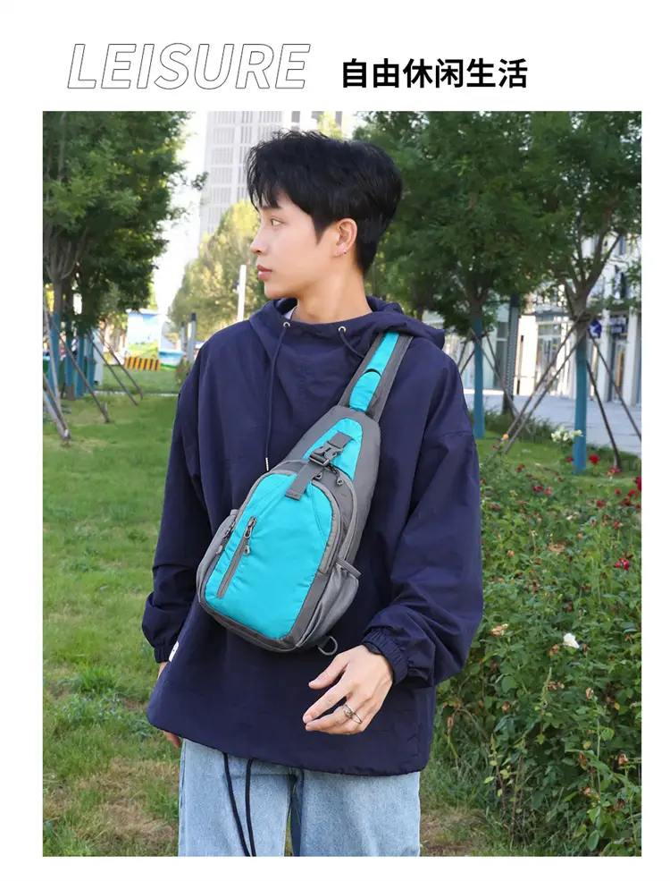 Men's Grey Crossbody Sports Bag Large Capacity — feature 23