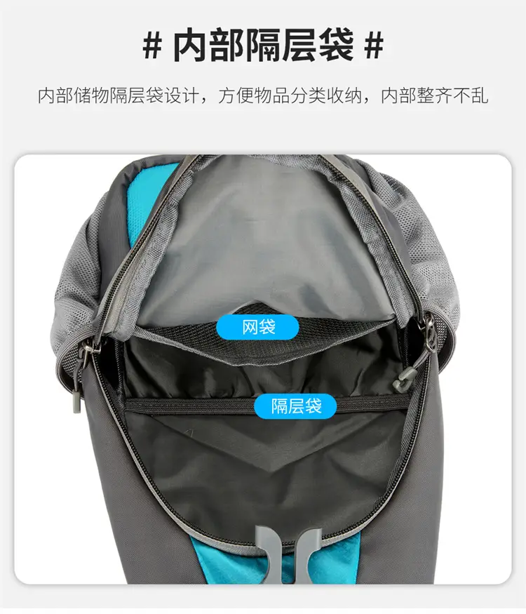 Men's Grey Crossbody Sports Bag Large Capacity — feature 8