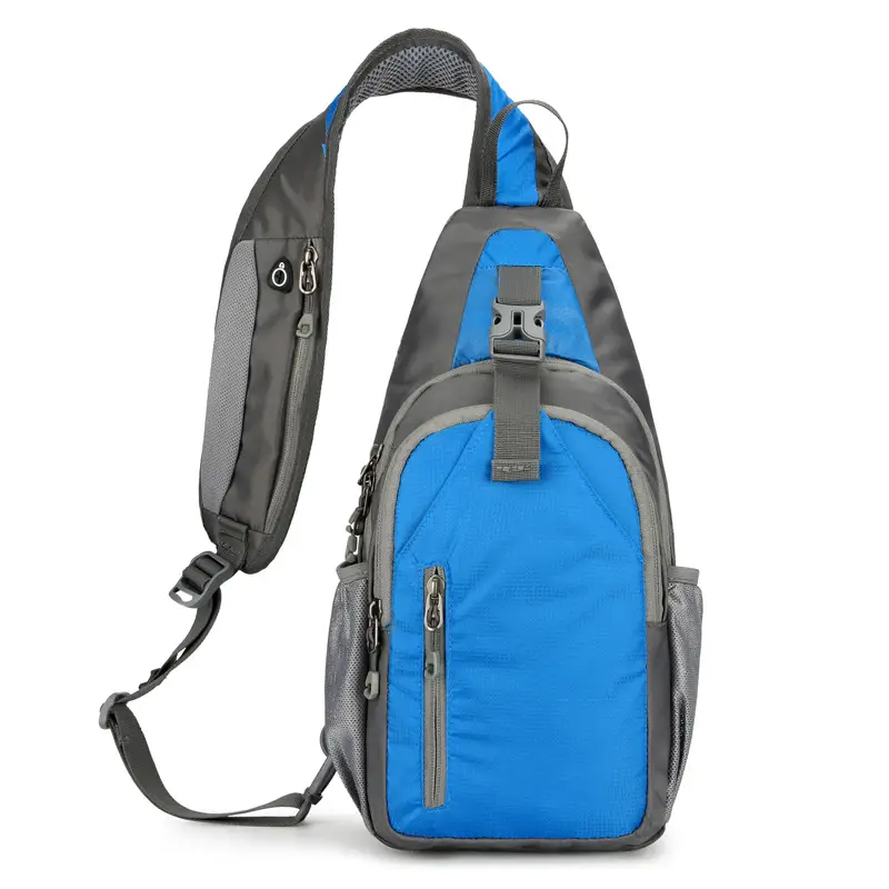Men's Grey Crossbody Sports Bag Large Capacity - Image 4