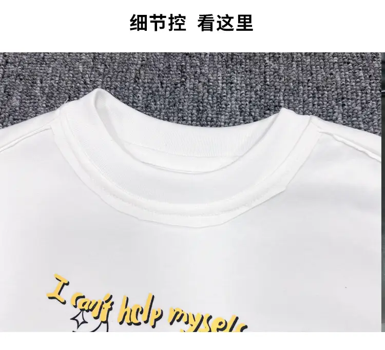 Kids Cotton Short Sleeve T-Shirt with Cartoon Print — feature 6