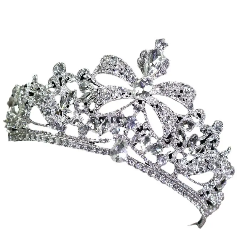 Silver Crystal Bridal Crown for Women - Image 4
