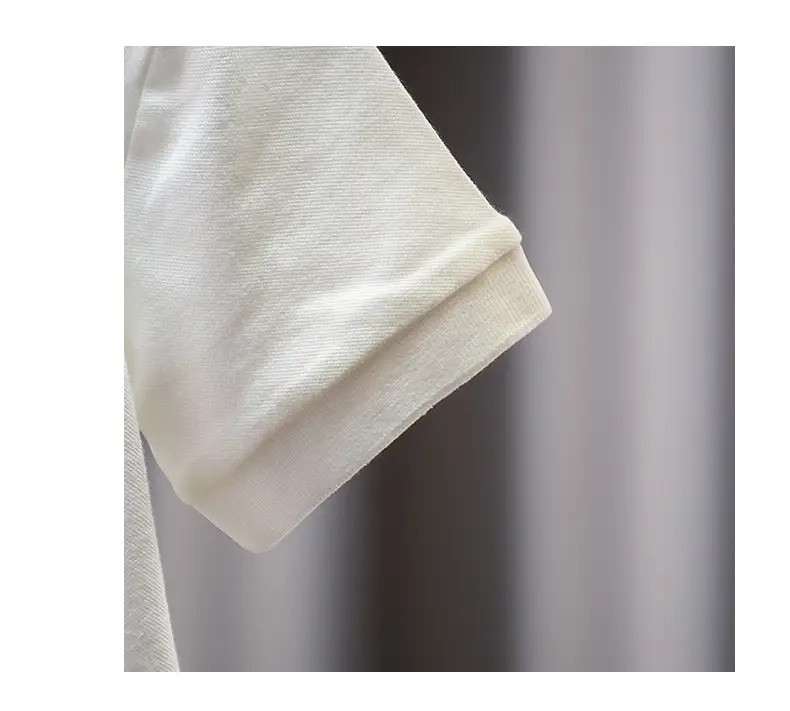 Boys' White Striped Polo T-Shirt Summer Top — feature 8