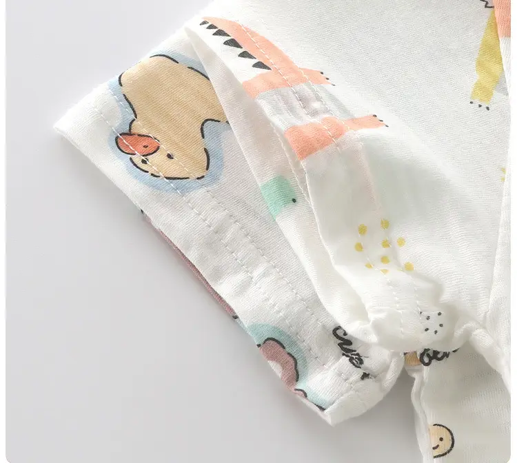 Baby Cotton T-Shirt with Dinosaur Print White — feature 8