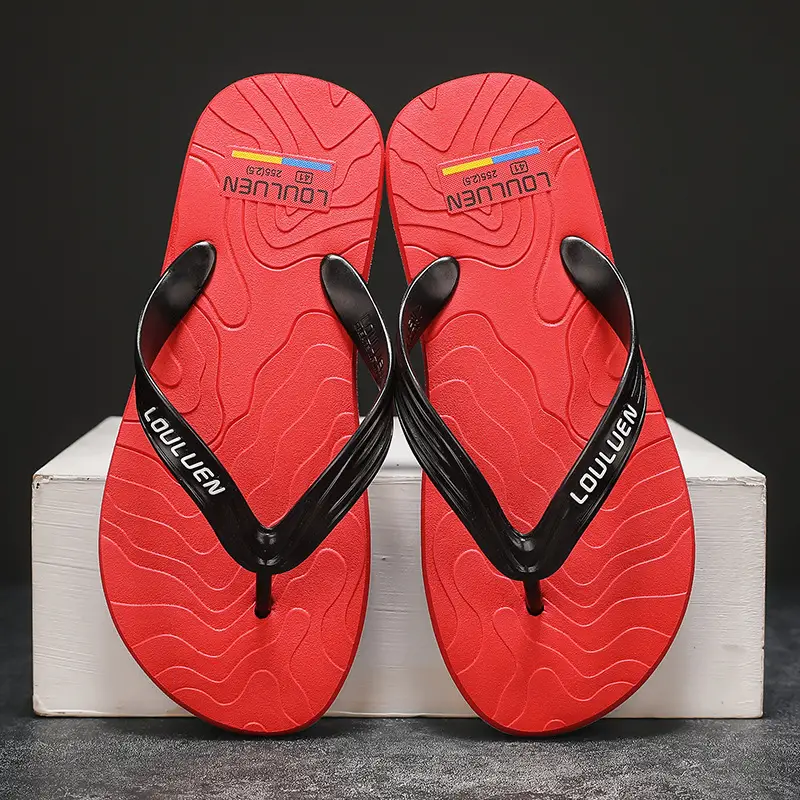 Wholesale Slippers Summer New Non-slip Wear-resistant Flip-on Slippers Men's Home Wear-resistant Flip-flops Simple Trendy Slippers - Image 5