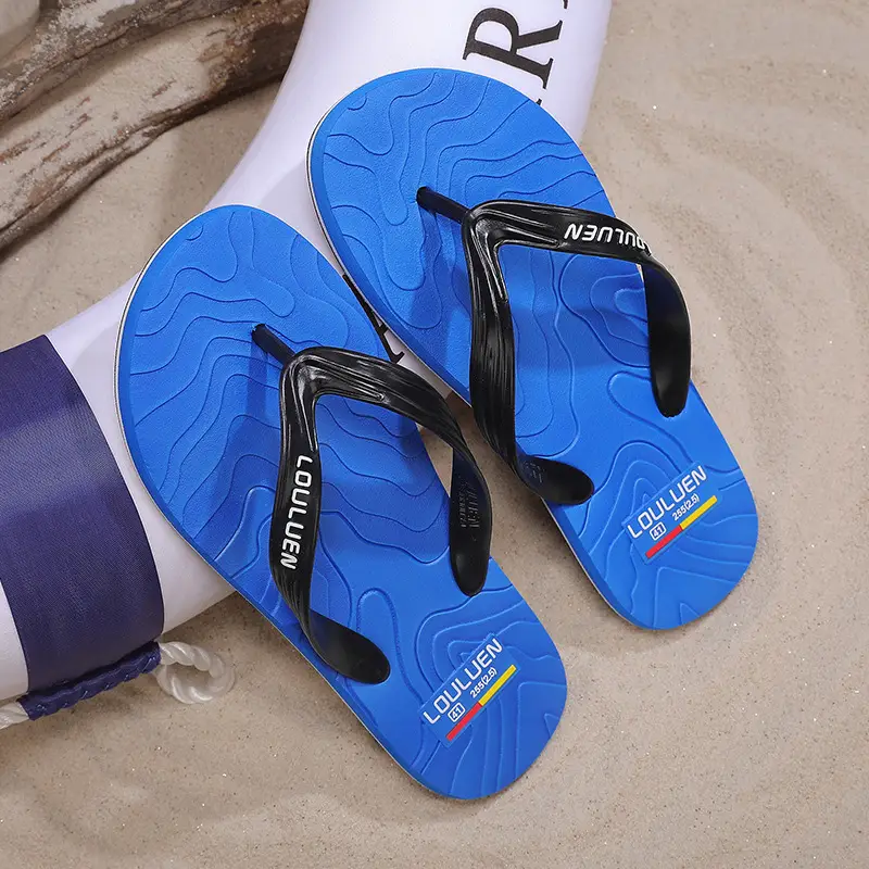 Wholesale Slippers Summer New Non-slip Wear-resistant Flip-on Slippers Men's Home Wear-resistant Flip-flops Simple Trendy Slippers - Image 6