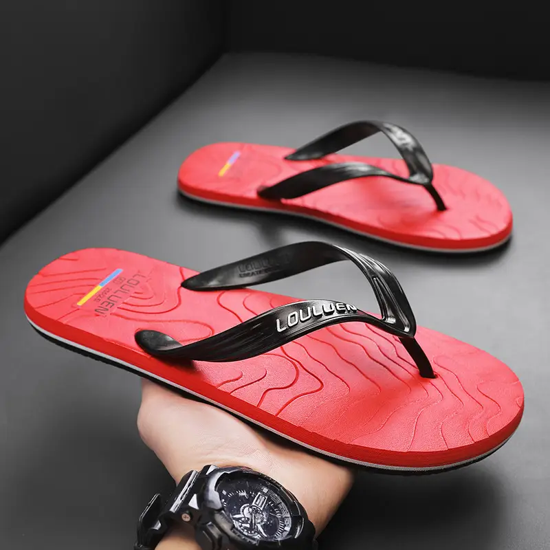 Wholesale Slippers Summer New Non-slip Wear-resistant Flip-on Slippers Men's Home Wear-resistant Flip-flops Simple Trendy Slippers - Image 2