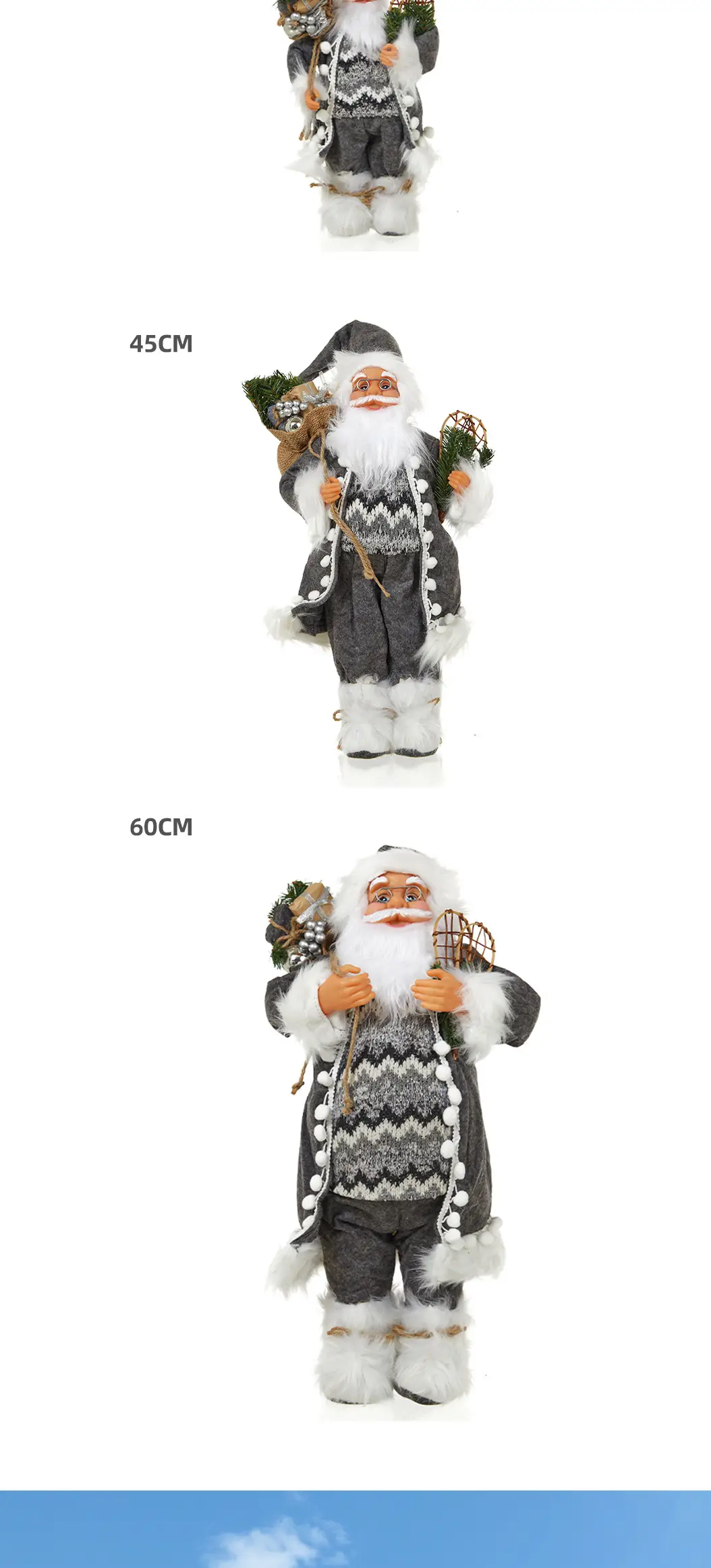 Nordic Cross Border Silver Rudolph Doll Decorations — feature 7
