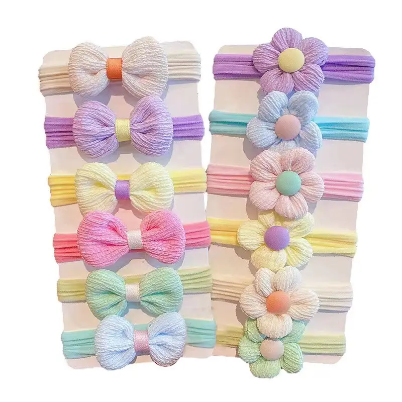 Children's Flower Bow Hair Ties for Girls - Image 7