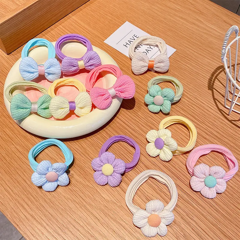 Children's Flower Bow Hair Ties for Girls — feature 2