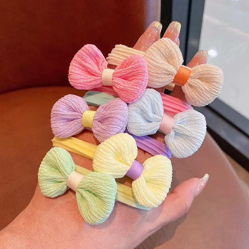 Children's Flower Bow Hair Ties for Girls — feature 3