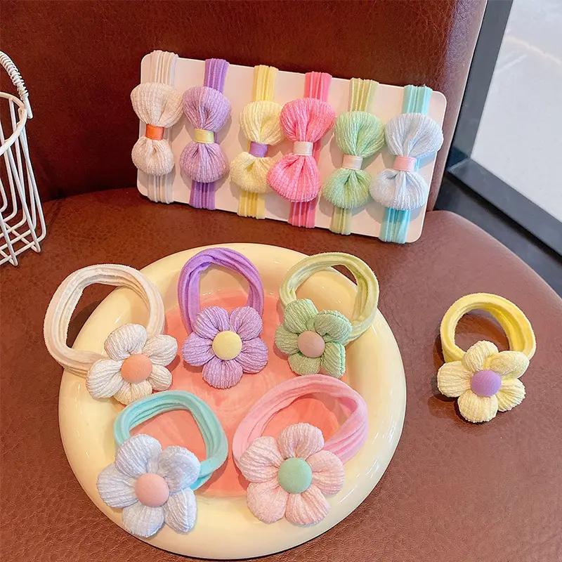 Children's Flower Bow Hair Ties for Girls — feature 5