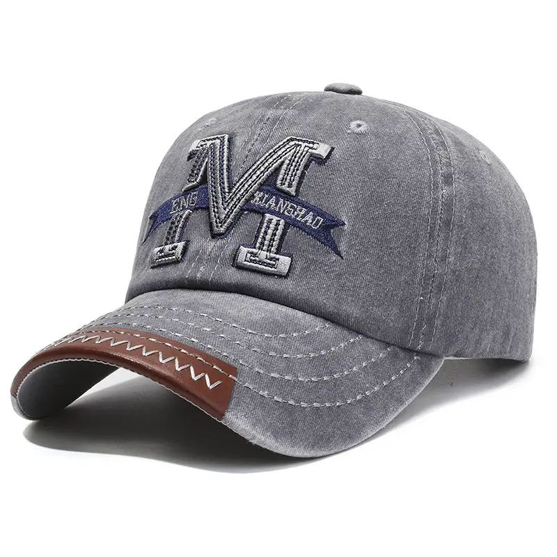 Women's Grey Korean-style Round Cap Baseball Cap - Image 5