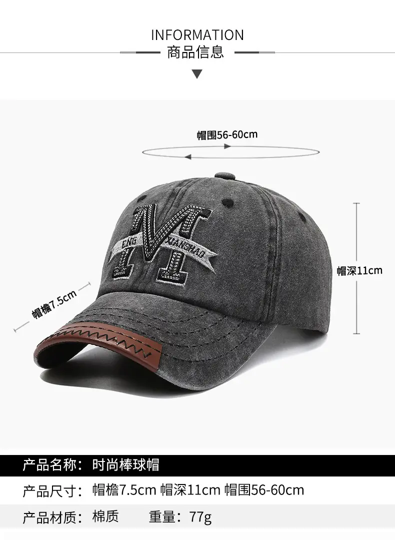 Women's Grey Korean-style Round Cap Baseball Cap — feature 2
