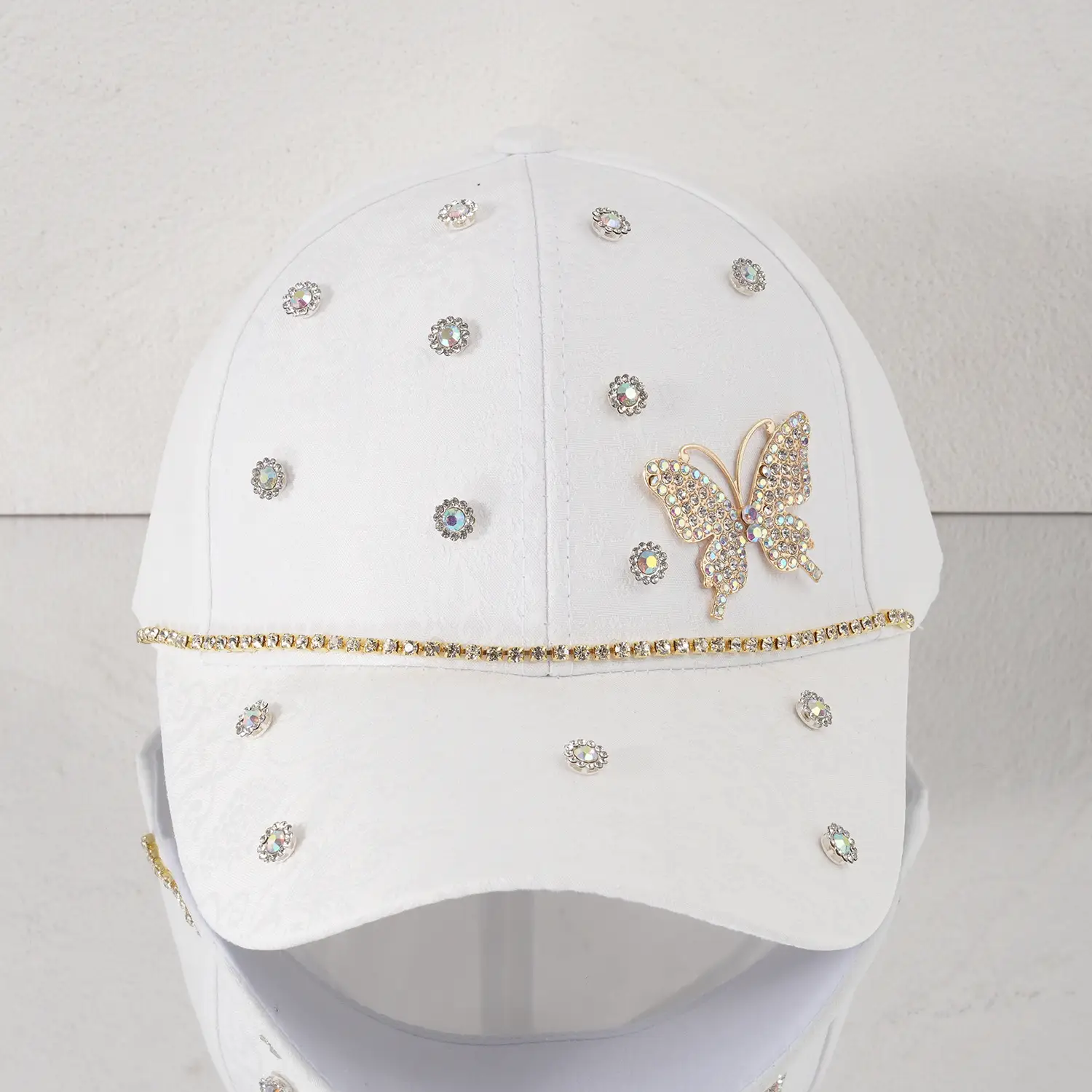 Pink Butterfly Diamond Baseball Cap for Girls — feature 15