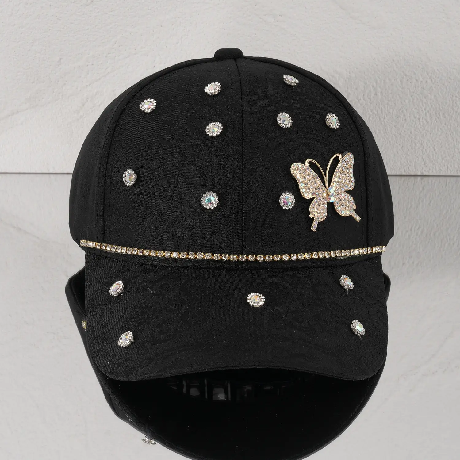 Pink Butterfly Diamond Baseball Cap for Girls — feature 9