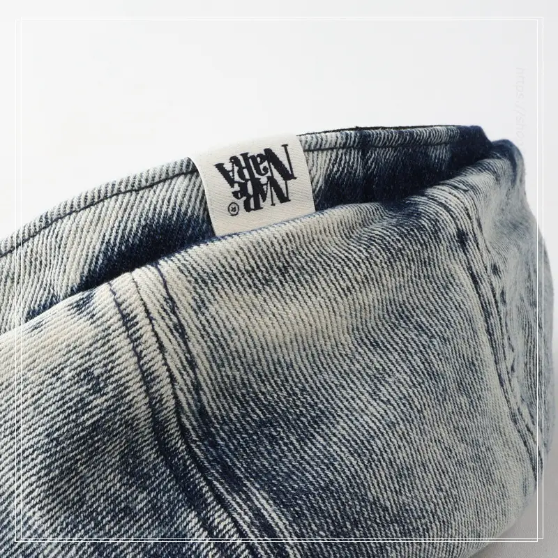 Men's Blue Denim Retro Forward Cap with Short Bristles — feature 13