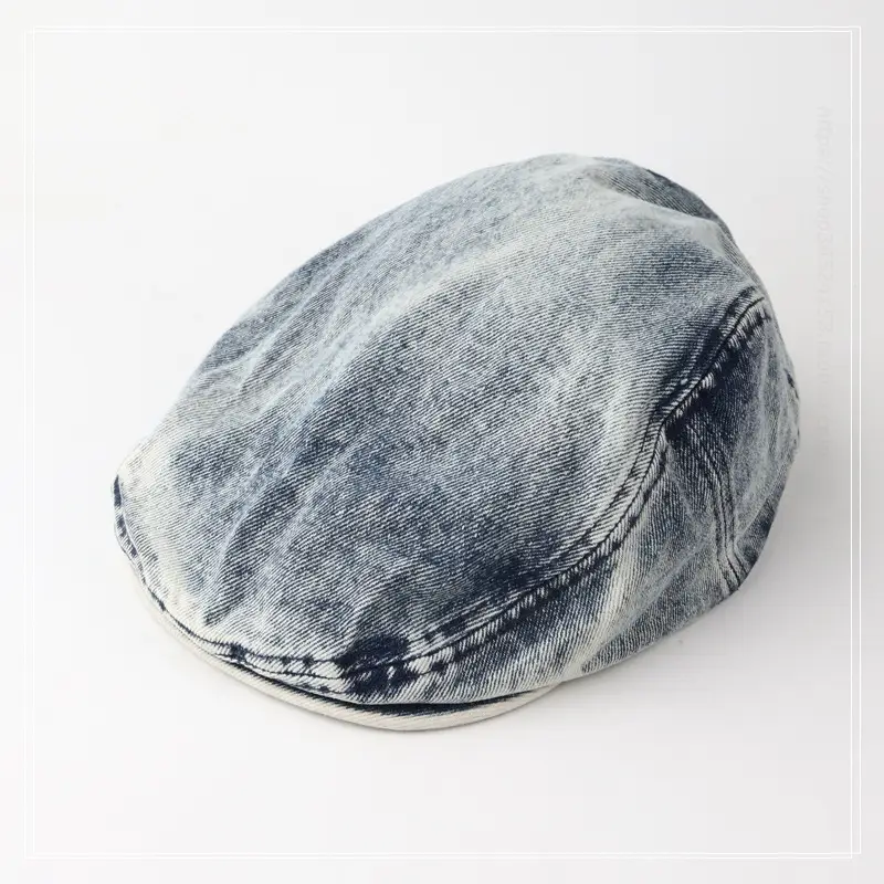 Men's Blue Denim Retro Forward Cap with Short Bristles — feature 8