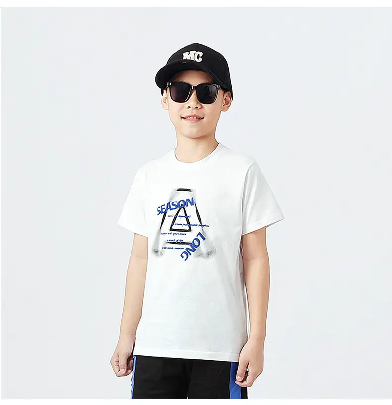 Kids Korean Style White T-Shirt Shorts Set — feature 38