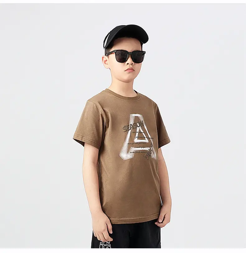 Kids Korean Style White T-Shirt Shorts Set — feature 47