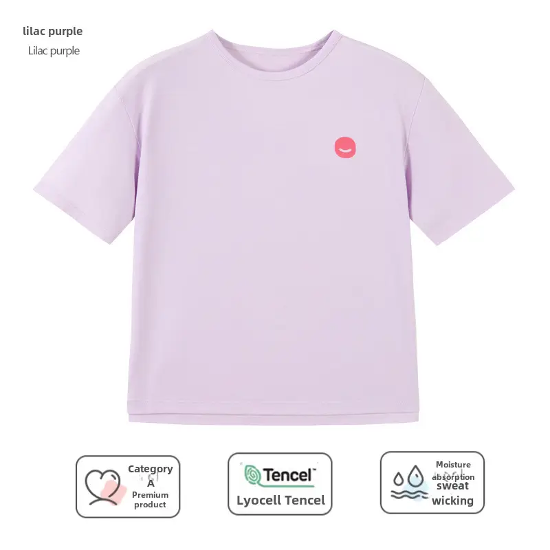 Kids T-Shirt Blue White Round Neck Short Sleeve - Image 18