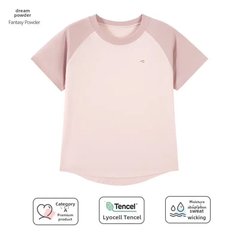 Kids T-Shirt Blue White Round Neck Short Sleeve - Image 42