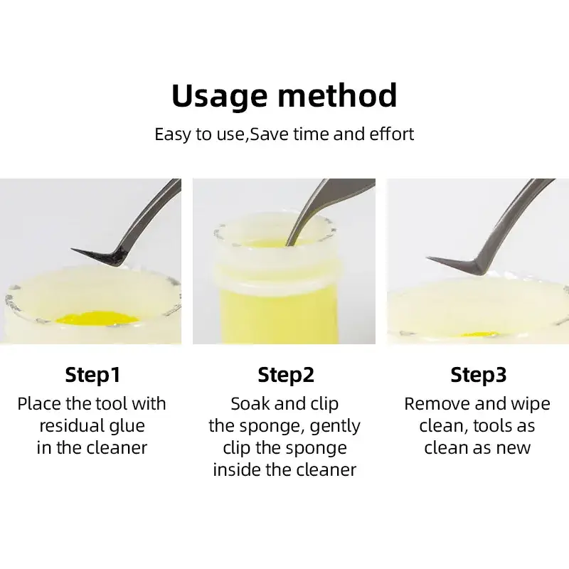 Eyelash Tweezers Cleaner Gel Remover 50mm - Image 3