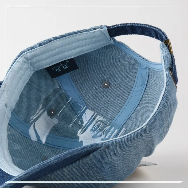 Men's Blue Denim Cowboy Hat Black Back — feature 10