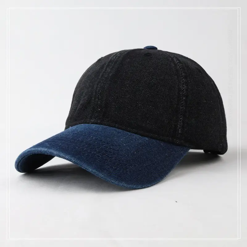Men's Blue Denim Cowboy Hat Black Back — feature 2