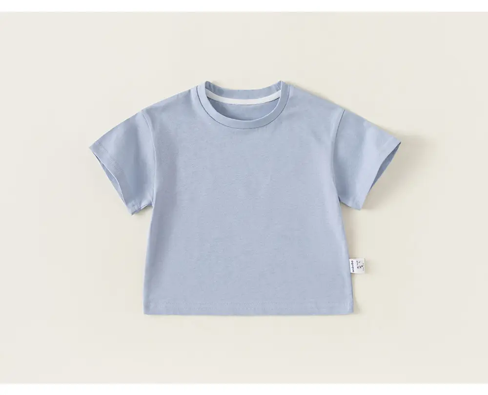 White Cotton T-Shirt for Girls Boys Summer Casual — feature 32