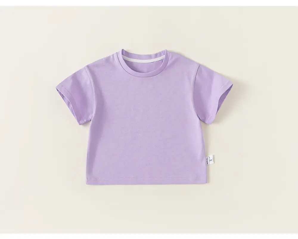 White Cotton T-Shirt for Girls Boys Summer Casual — feature 33