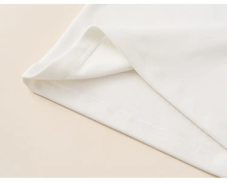 White Cotton T-Shirt for Girls Boys Summer Casual — feature 42