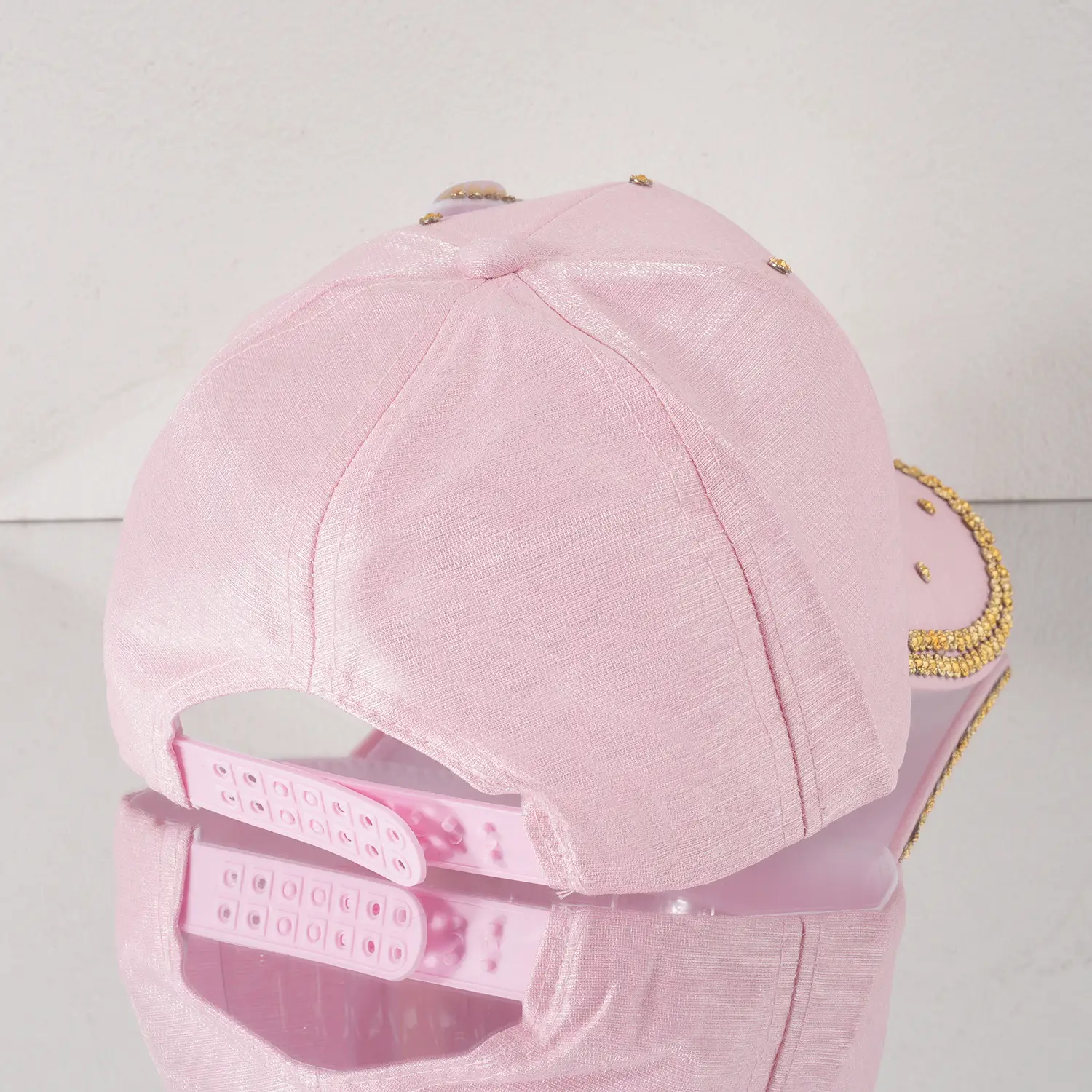 Pink Butterfly Baseball Cap with Sequins & Rhinestones — feature 17