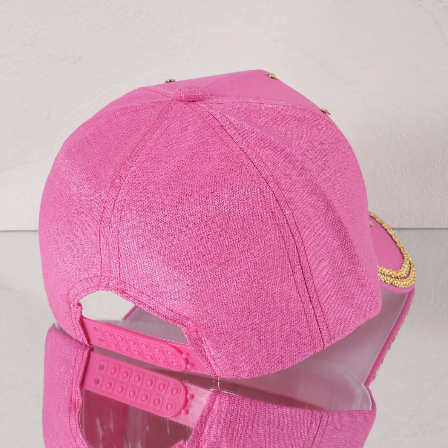 Pink Butterfly Baseball Cap with Sequins & Rhinestones — feature 24