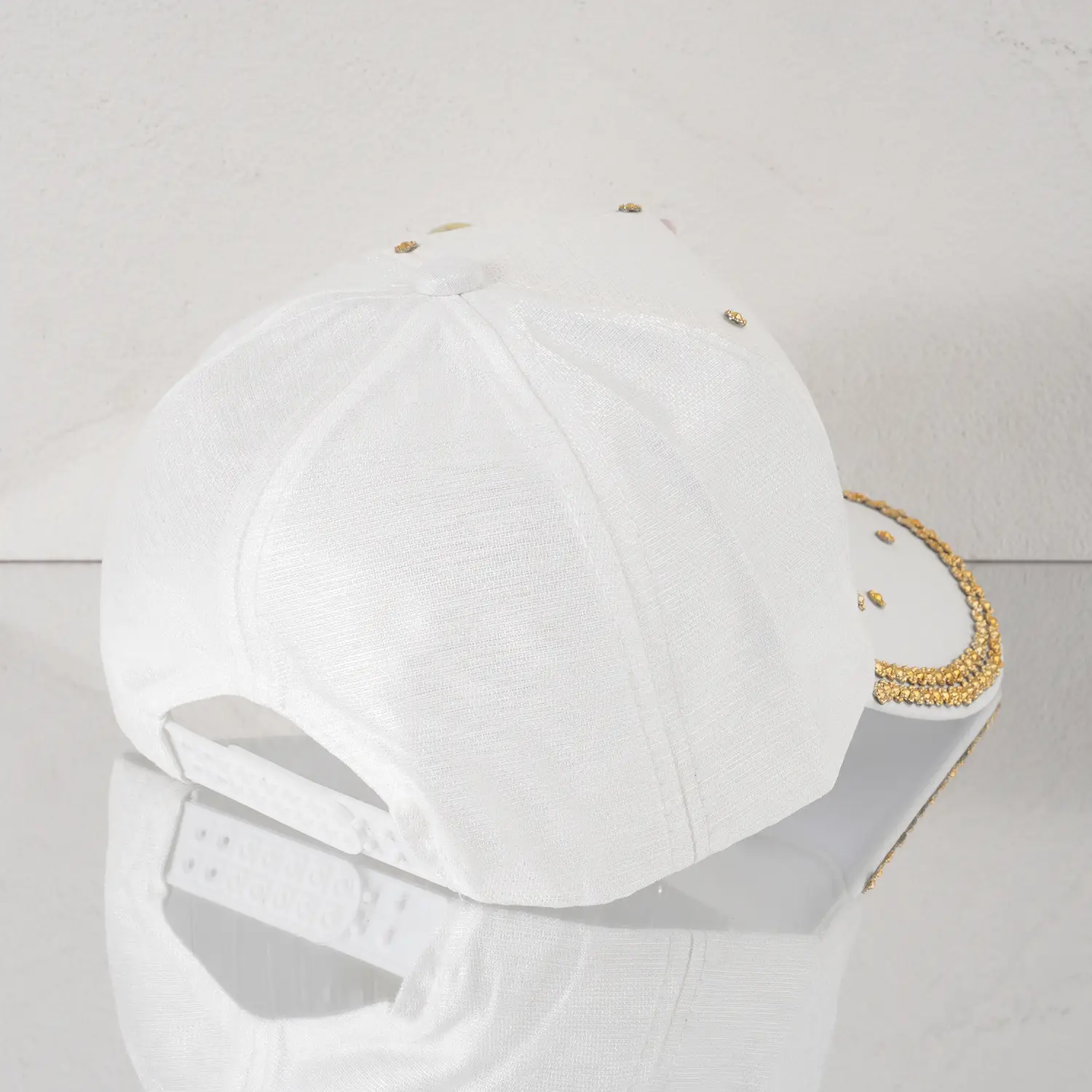 Pink Butterfly Baseball Cap with Sequins & Rhinestones — feature 5