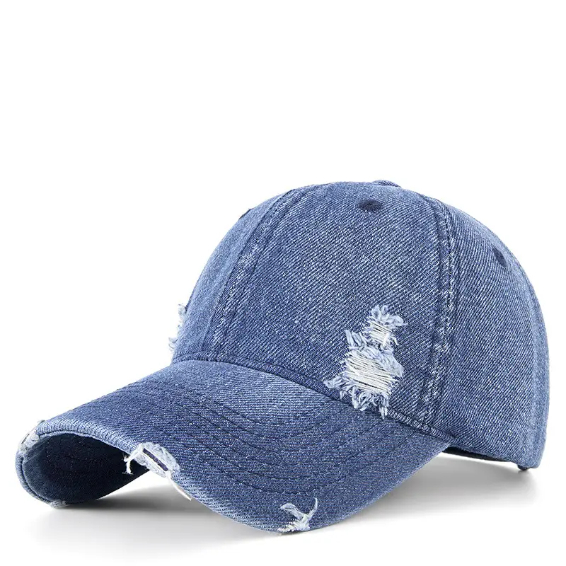 2025 Ripped Washed Cowboy Hat Blue for Men Women - Image 2