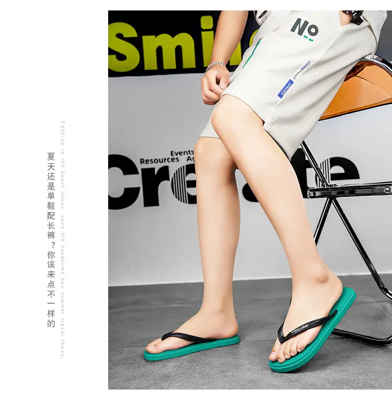 Wholesale Men's Slippers Summer New Non-slip Deodorant Outdoor Leisure Clip Flip Flops Beach Soft Bottom Sandals — feature 17
