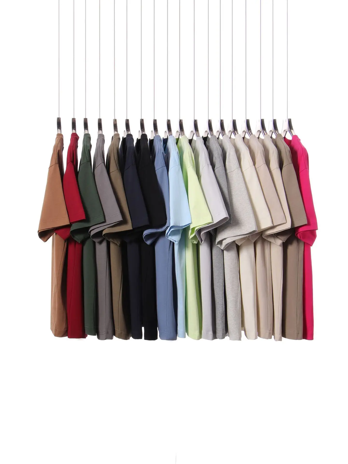 Men's Pink Cotton T-Shirt 300g Double Yarn - Image 21