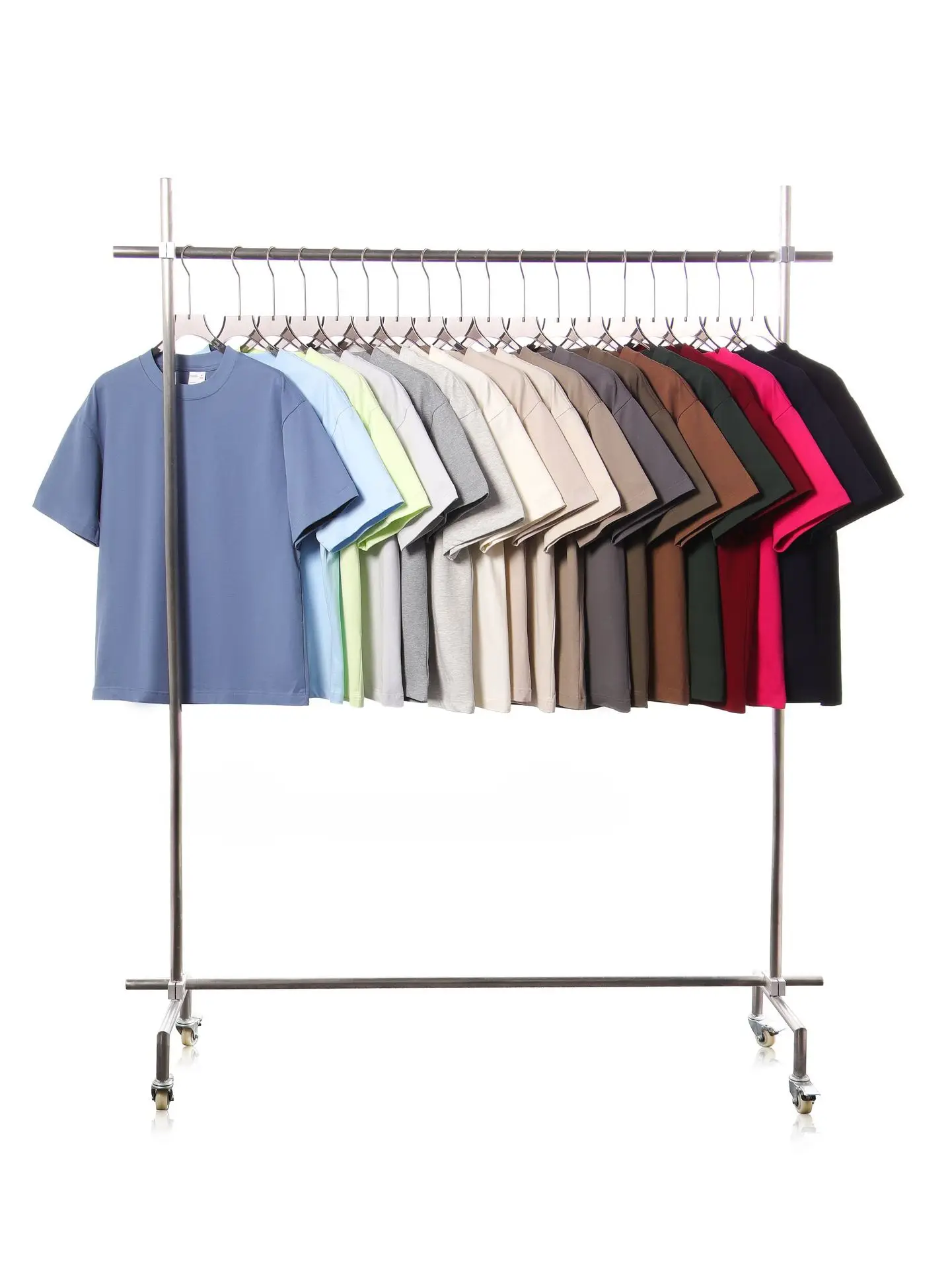Men's Pink Cotton T-Shirt 300g Double Yarn - Image 22
