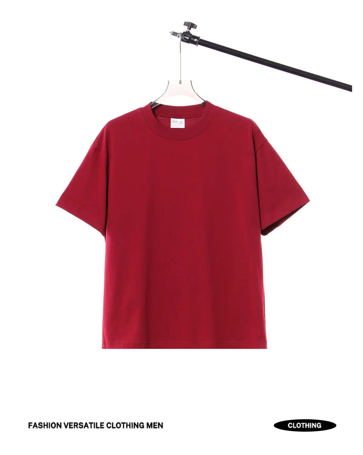 Men's Pink Cotton T-Shirt 300g Double Yarn — feature 7