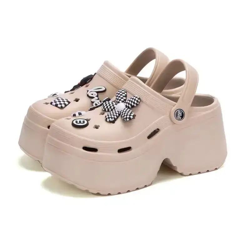 Women's White Cartoon Platform Sandals Summer