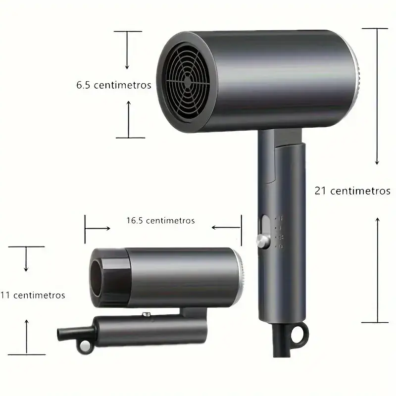 1400W Hair Dryer Black for Home Use - Image 2