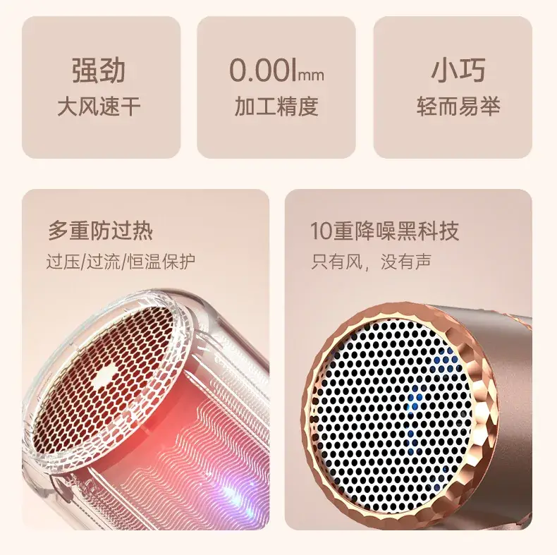 1400W Hair Dryer Black for Home Use — feature 6
